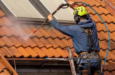 Démoussage et hydrofuge de toiture à Sainte-Féréole